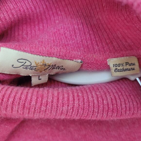 Peter Millar Women's L Pink Cashmere Turtleneck Sweater Old Course St. Andrews - Picture 7 of 11